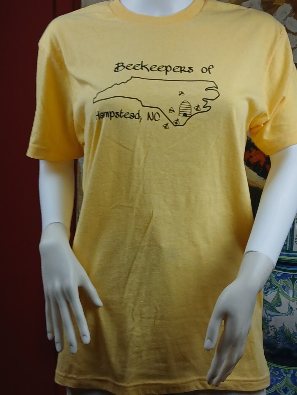 Next Level Apparel Yellow Beekeepers of Hempstead NC Graphic Tee